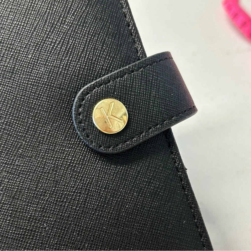 Kikki K Black Snap Personal Leather Planner‎ Organizer